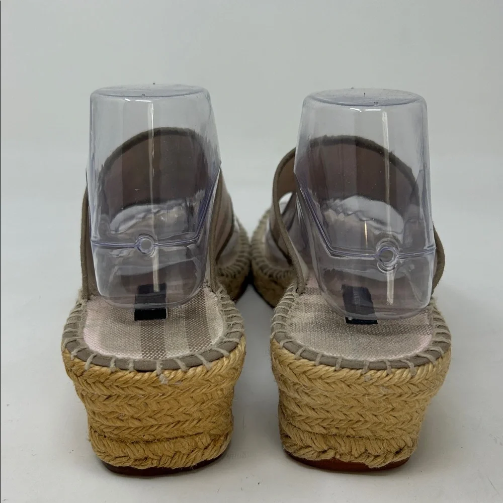Burberry Mews Espadrille Wedges Nova Check Pattern Size 41